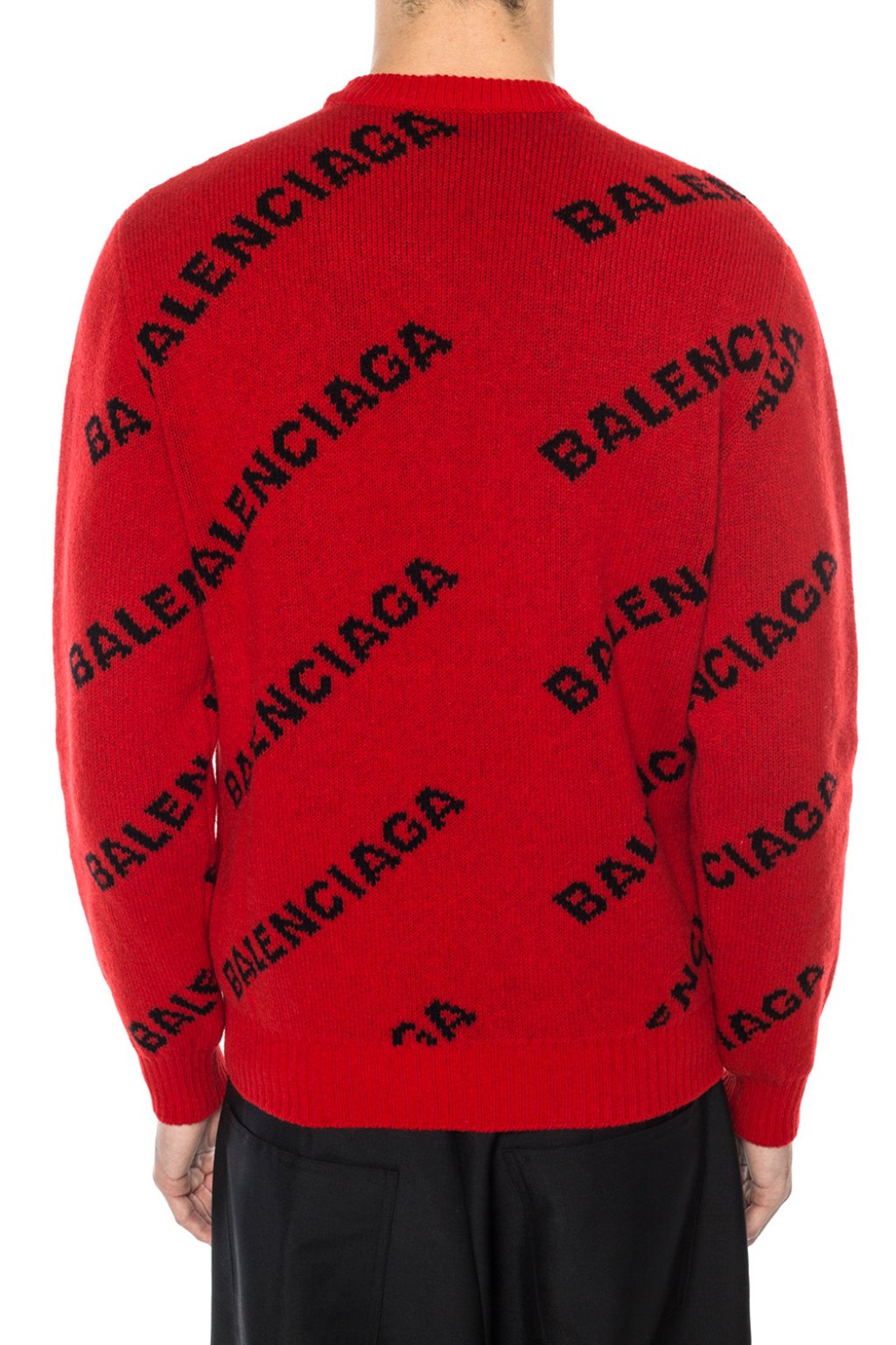 Red on sale balenciaga sweater